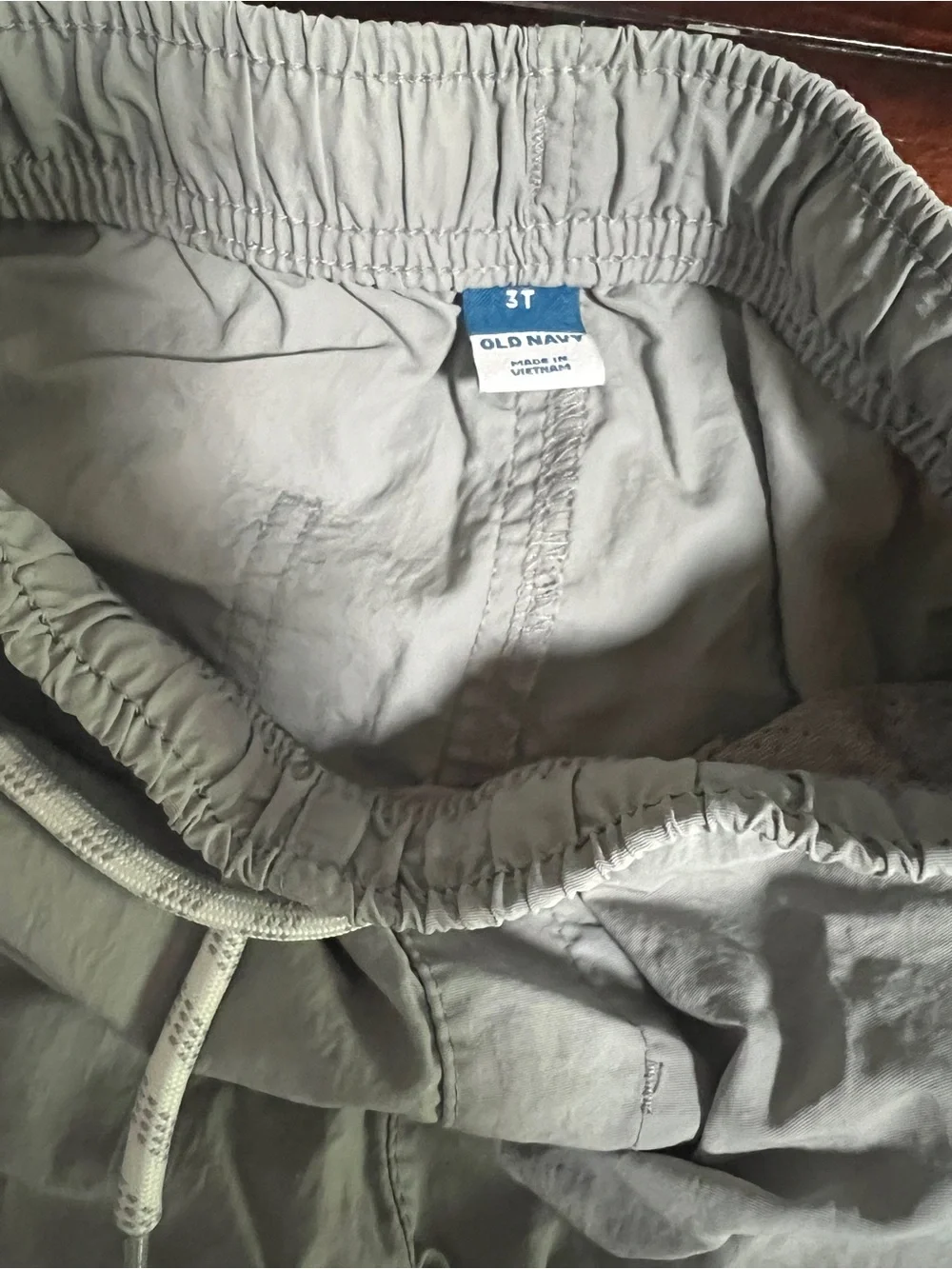 Old Navy Light Gray Elastic Waist Drawstring Shorts